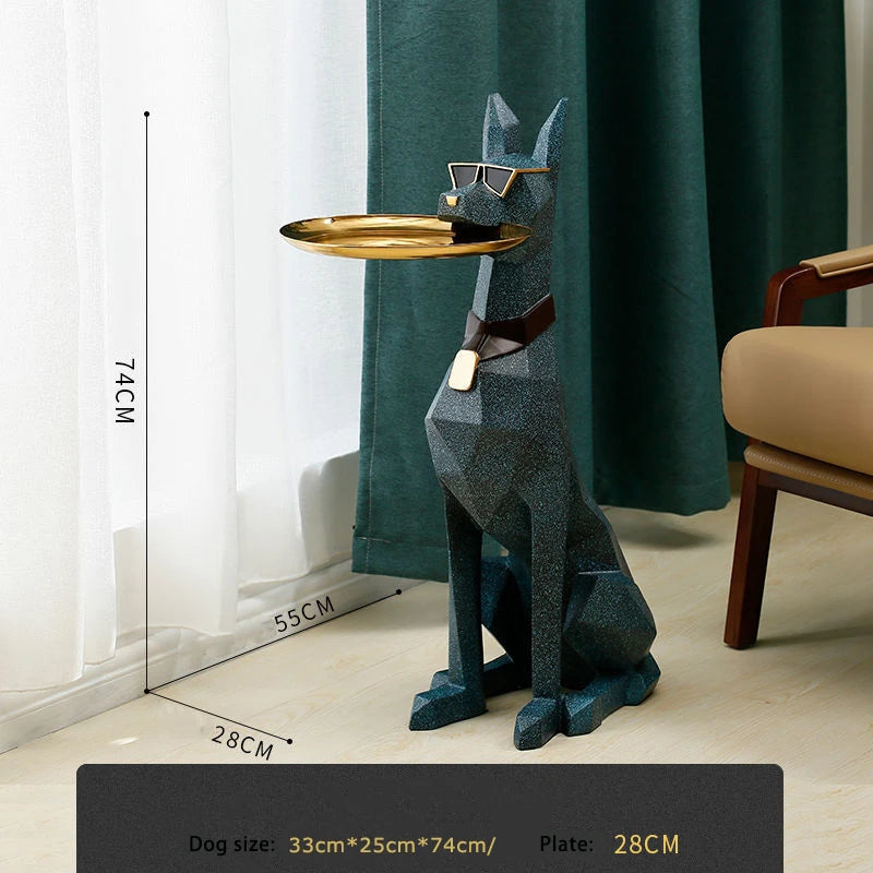 Nordic Decoration Home Figurine Dogpallets Statuescreative Living Room Sculpture Large Landing Dog Statue Nordicstyle Decoration