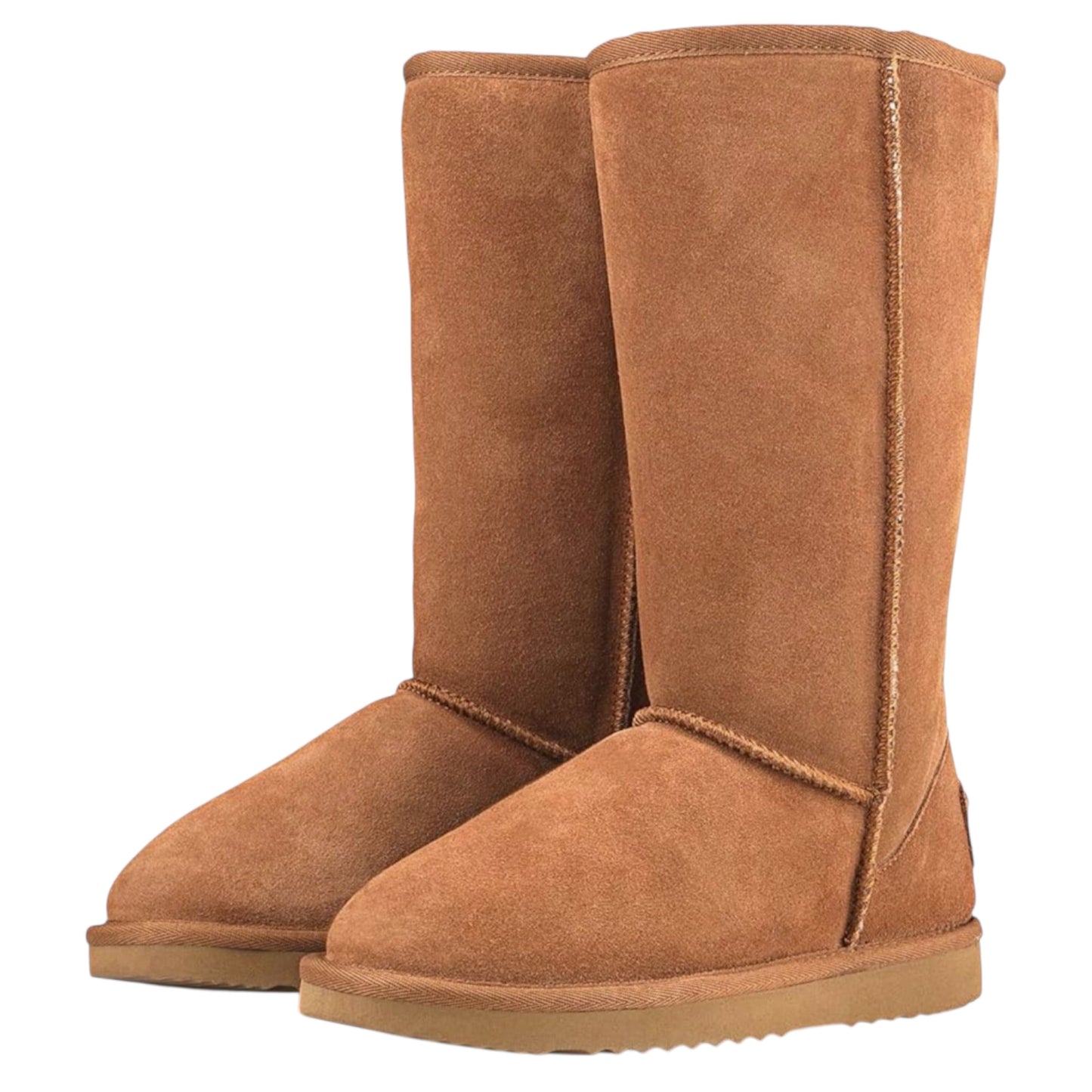 Shenduo Women's Leather Classic Tall Snow Boots