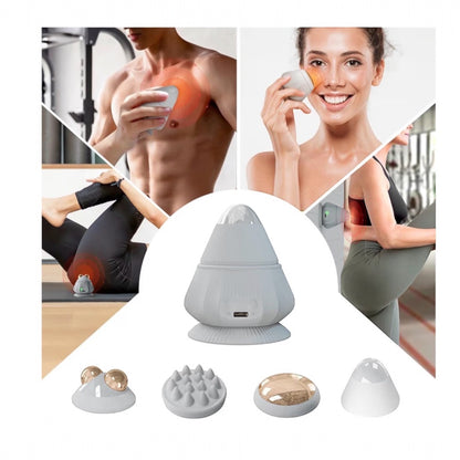 PORTHOLIC Portable Massage Ball with Mount, Conical Design