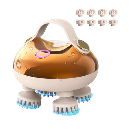 Head Massager Scalp, arboleaf Electric Scalp Massagers Waterproof Hair Massager for Hair Growth, Portable Handheld Massagers with Silicone Heads for Body Relaxation, Christmas Gifts for Women Men