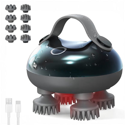 Head Massager Scalp, arboleaf Electric Scalp Massagers Waterproof Hair Massager for Hair Growth, Portable Handheld Massagers with Silicone Heads for Body Relaxation, Christmas Gifts for Women Men