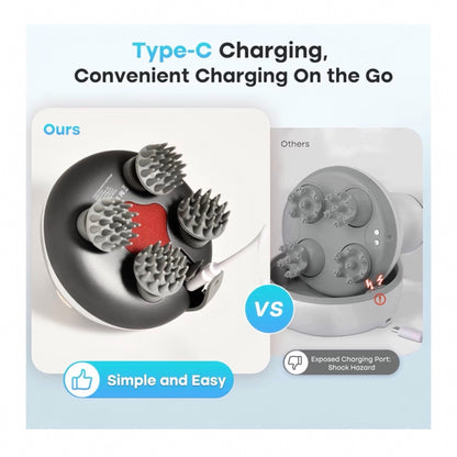 Head Massager Scalp, arboleaf Electric Scalp Massagers Waterproof Hair Massager for Hair Growth, Portable Handheld Massagers with Silicone Heads for Body Relaxation, Christmas Gifts for Women Men