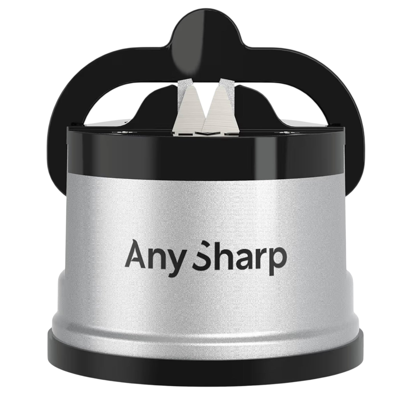 AnySharp Knife Sharpener, Hands-Free Safety, PowerGrip Suction, Safely Sharpens All Kitchen Knives, Ideal for Hardened Steel & Serrated, World's Best, Compact, One Size, Blue
