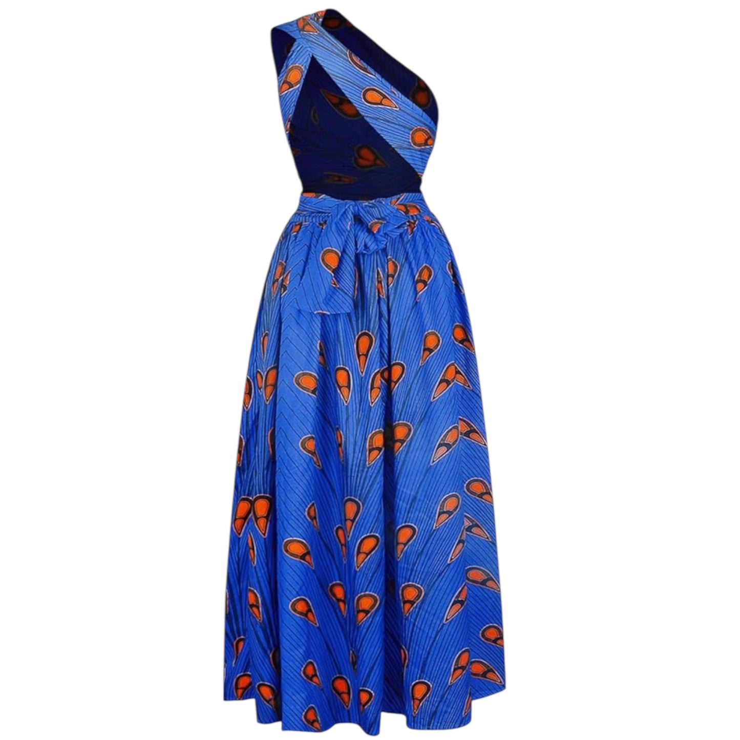 OLIPHEE Women's African Boho Dress Vintage Floor Length High Waist Multiway Bandage Dress Ethnic Costume (Delivered within 2-3 weeks from the day of purchase)