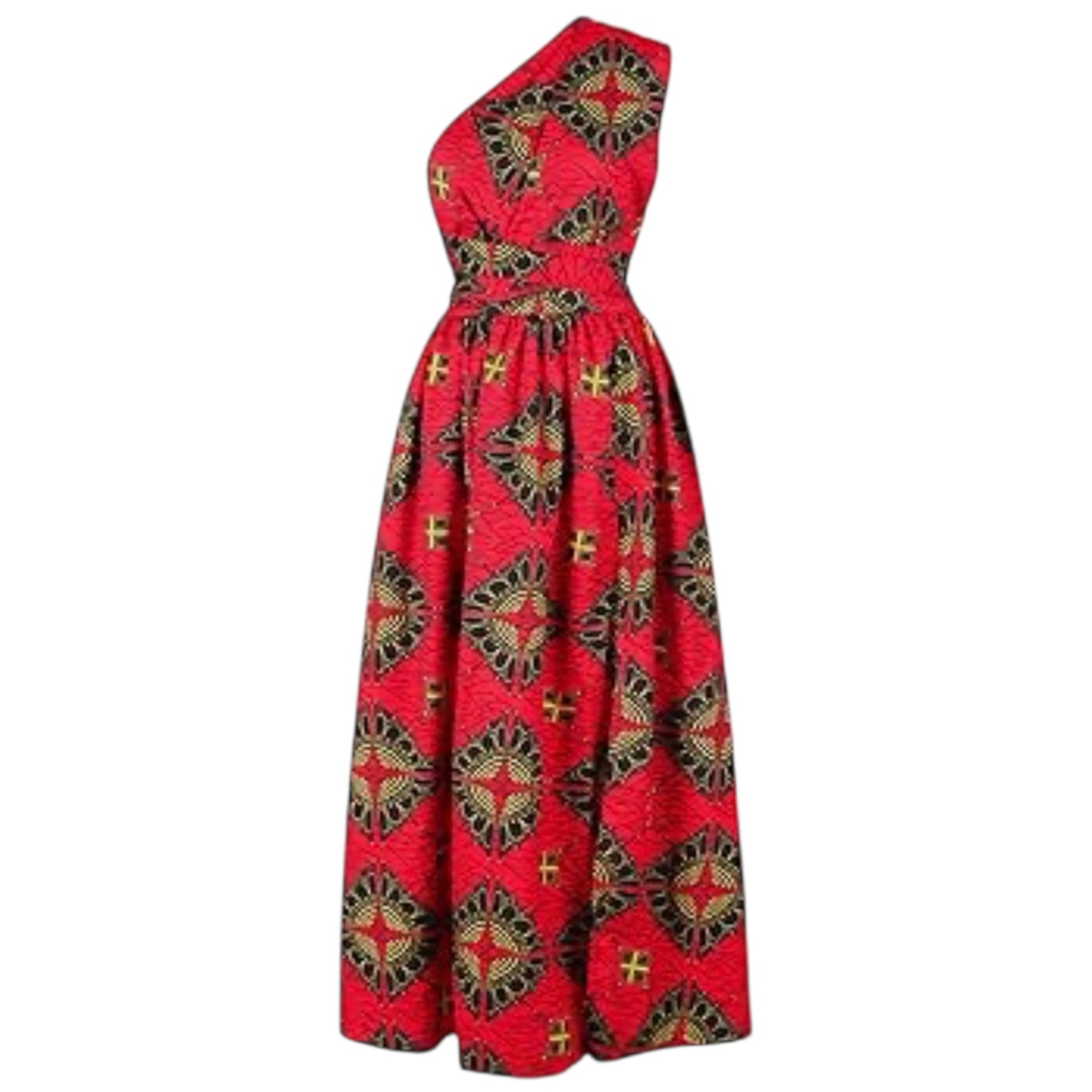 OLIPHEE Women's African Boho Dress Vintage Floor Length High Waist Multiway Bandage Dress Ethnic Costume (Delivered within 2-3 weeks from the day of purchase)