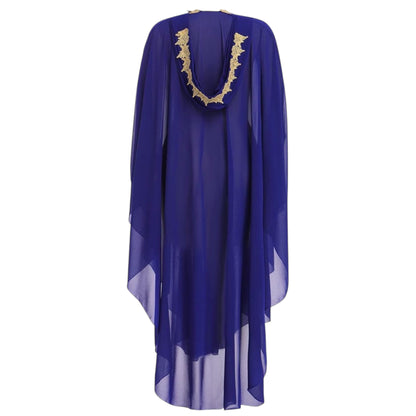 IWEMEK Women Open Front Loose Fit Batwing Long Sleeve Abaya Dubai Kaftan Turkish Muslim Hijab Dress Cardigan Chiffon Hooded African Evening Dresses Hot Drilling Maxi Kimono Robe (Delivered within 2-3 weeks from the day of purchase)