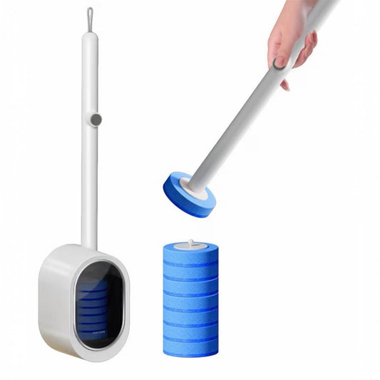 Disposable Toilet Brush with 8 Refills and Wall Holder