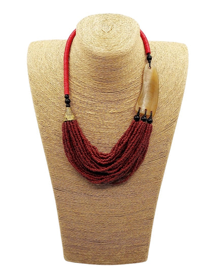 Elengi Micro Beads Brass Handmade Necklace – A Timeless African Treasure