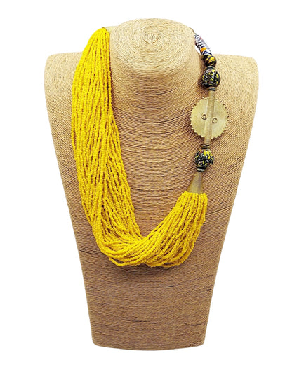 Elengi Micro Beads Brass Handmade Necklace – A Timeless African Treasure