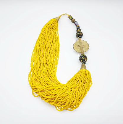 Elengi Micro Beads Brass Handmade Necklace – A Timeless African Treasure