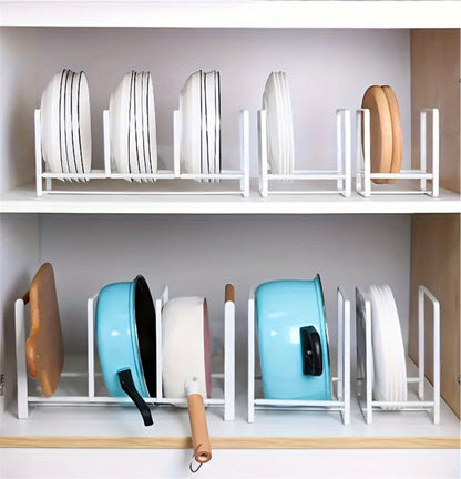 3-Piece Metal Plate Rack Storage Set – Vertical Holder for Kitchen Organisation