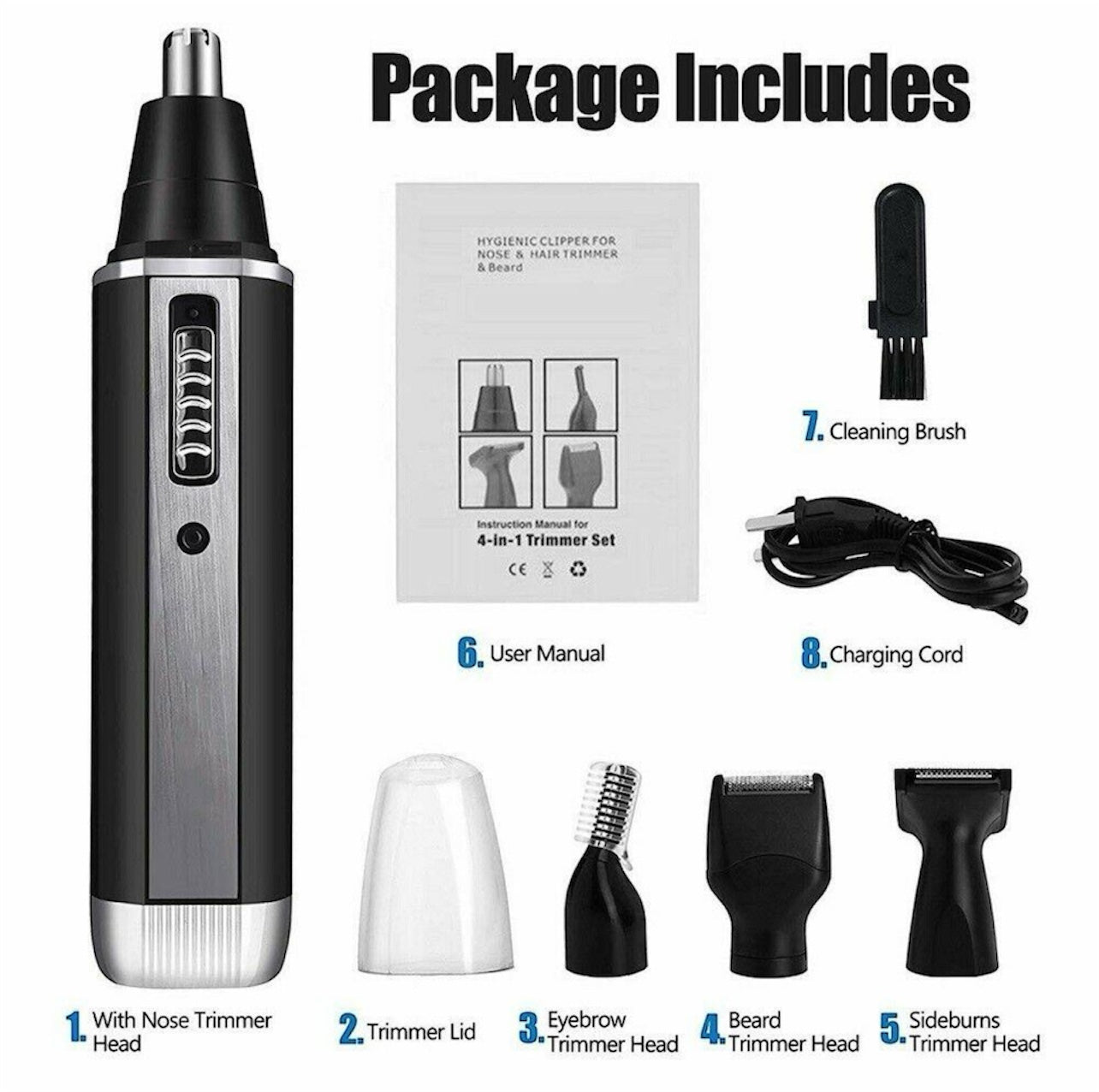 Multi-Functional Electric Hair Trimmer – Rechargeable & Versatile