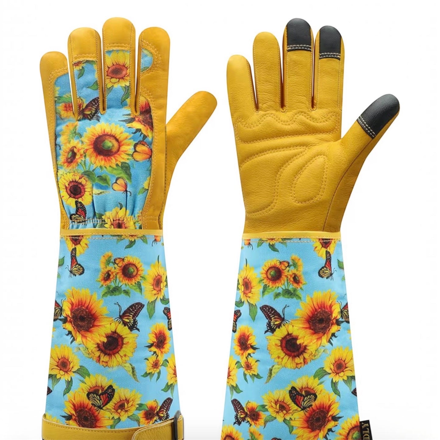 DLY Thorn-Proof Leather Gardening Gloves for Women with Forearm Protection