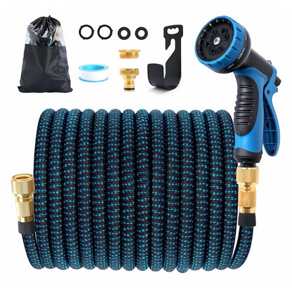 Jsdoin 30m Expandable Garden Hose Pipe with 10 Function Spray Gun