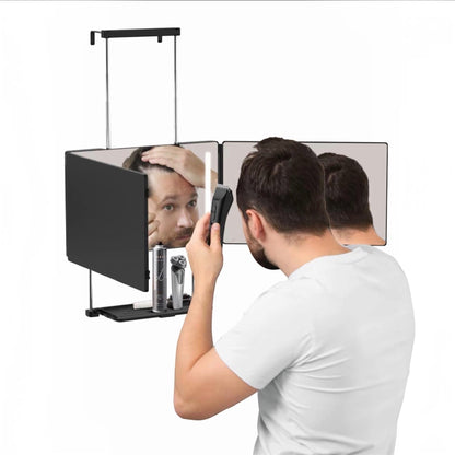 Umitec Adjustable LED 3-Way Mirror with Shelf