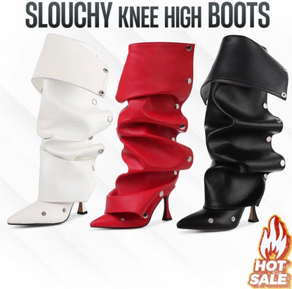 Women’s Knee High Slouchy Shark Boots