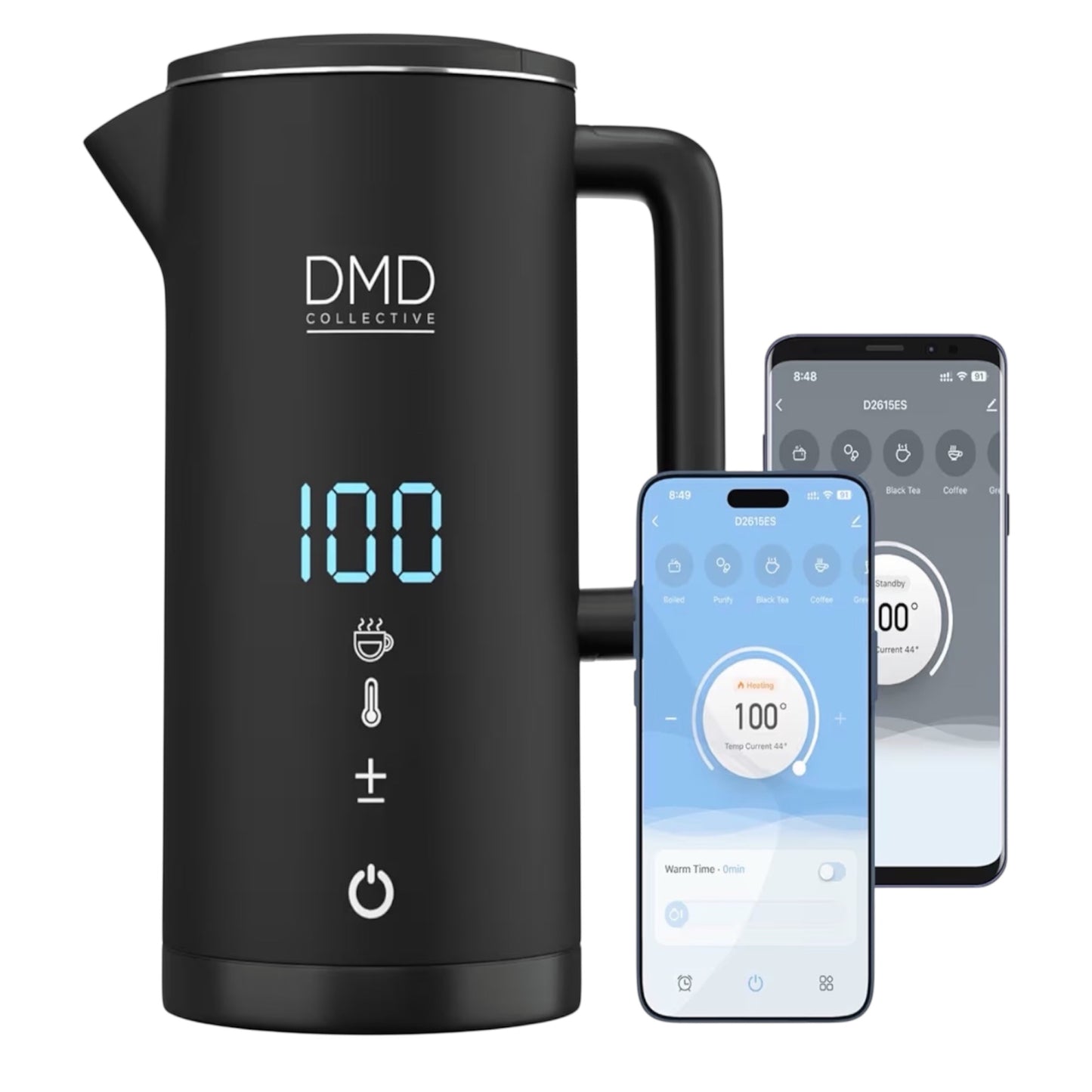 DMD Collective Store Smart Kettle 1.5L, Wi-Fi Touchscreen, Voice Control with Alexa & Google | Digital Temperature Display, Double Wall & Anti-Scalding Design, Energy-Efficient 2200W