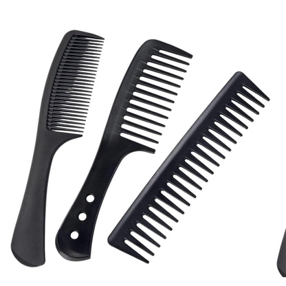 3-Piece Hair Comb Set – Wide Tooth, Carbon Fiber, Heat Resistant & Anti-Static Comb for All Hair Types