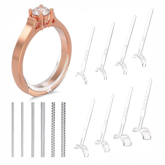 Haiou 14 Pack Ring Size Adjuster for Loose Rings, 14 Size Silicone Resizer Invisible Ring Spacer Fit for Women and Men's Different Band Widths
