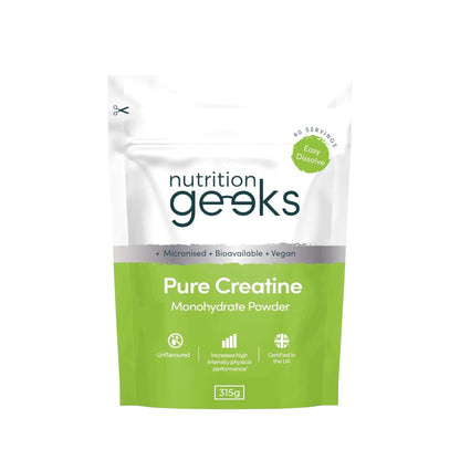 Pure Micronised Creatine Monohydrate Powder – 315g (90 Servings), Unflavoured & Vegan