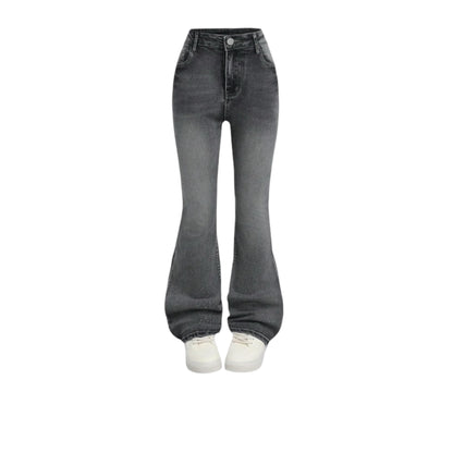 Y2K High-Waisted Flare Jeans | Trendy Back-to-School Streetwear for Teen Girls