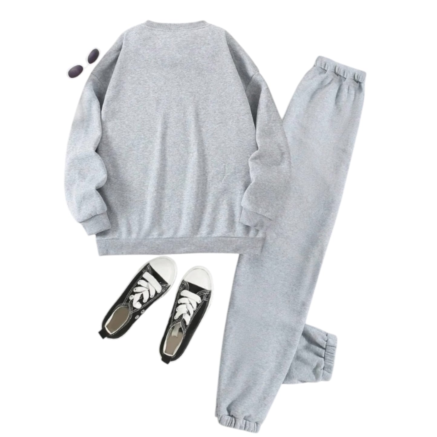 Girls’ Solid Color Sweatshirt & Jogger Set | Sporty Casual Wear