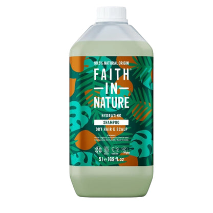 Organic Coconut Shampoo – Hydrating for Dry Hair & Scalp, Vegan & Cruelty-Free, No SLS, Silicones, or Parabens (5L Refill Pack)