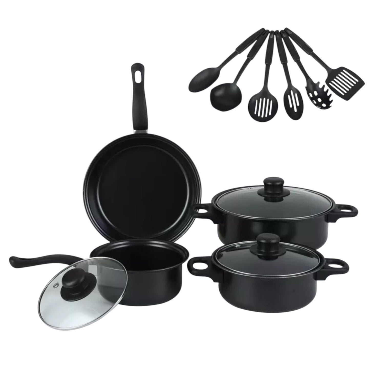 13-Piece Non-Stick Cookware Set with Lids – Includes Saucepan & Frying Pan (UK)