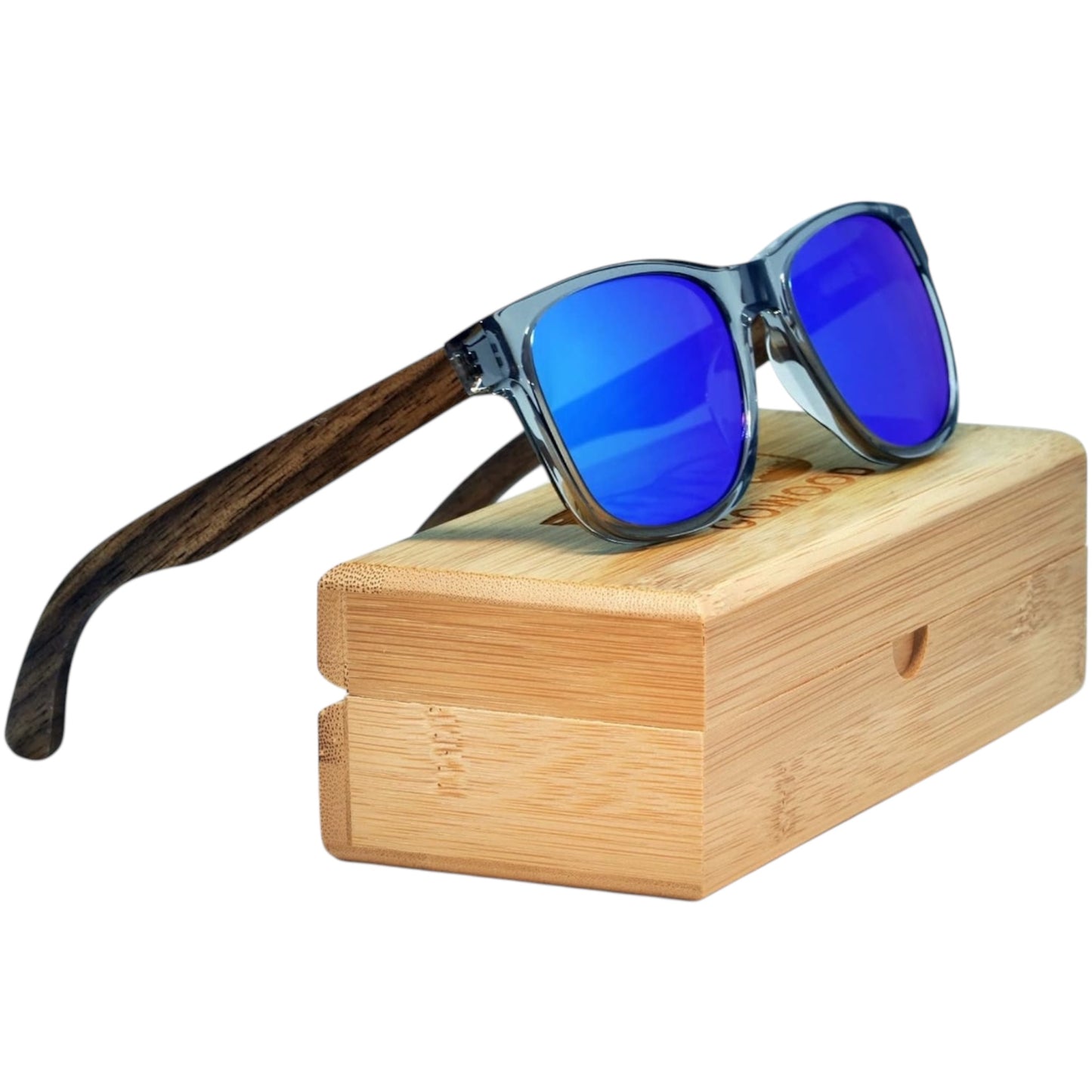 Premium Polarized Wood Sunglasses – UV400 Protection with Acetate Frame & Wooden Temples