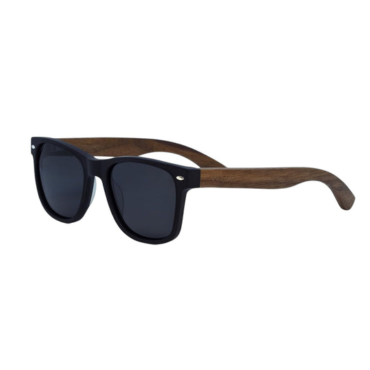 Premium Polarized Wood Sunglasses – UV400 Protection with Acetate Frame & Wooden Temples