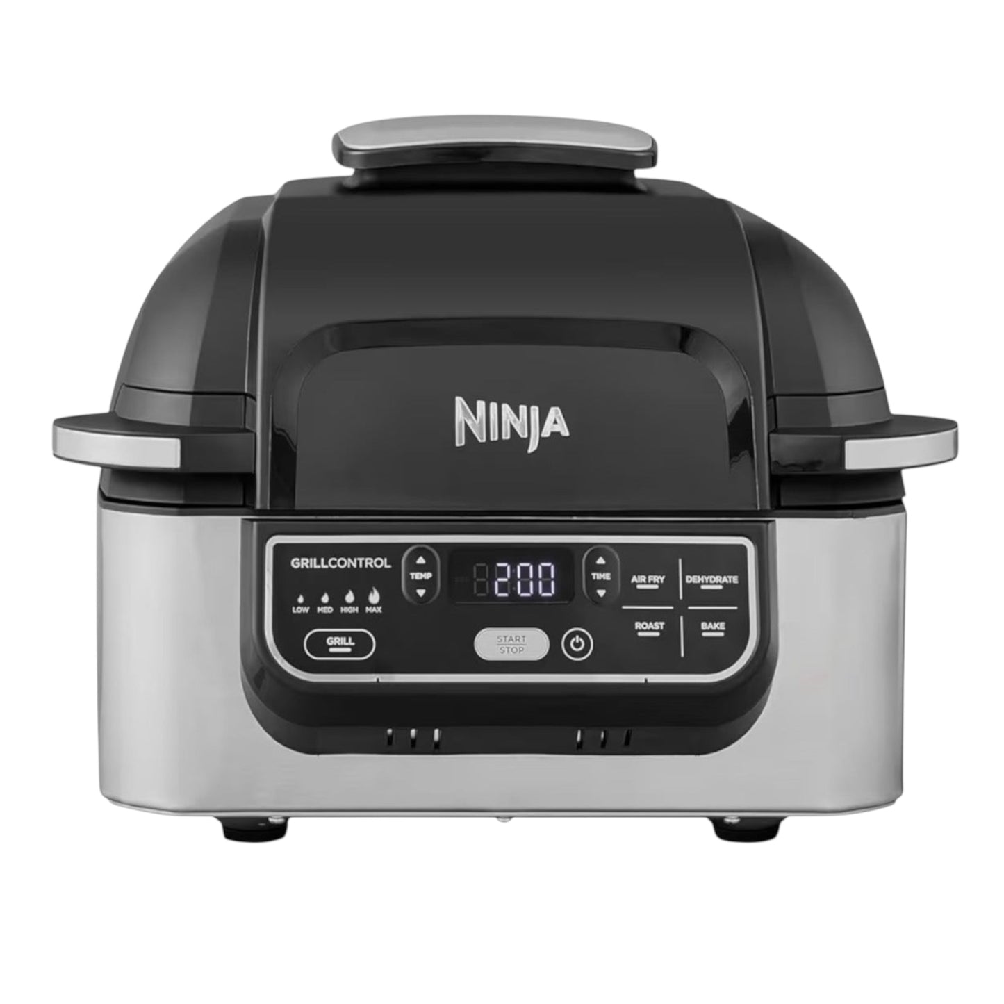Foodi Health Grill & Air Fryer 5.7L with Cyclonic Air Technology, 5-in-1, Air Fry, Grill, Bake, Roast, Dehydrate, Dishwasher Safe Parts, Cleaning Brush, Black/Silver AG301UK