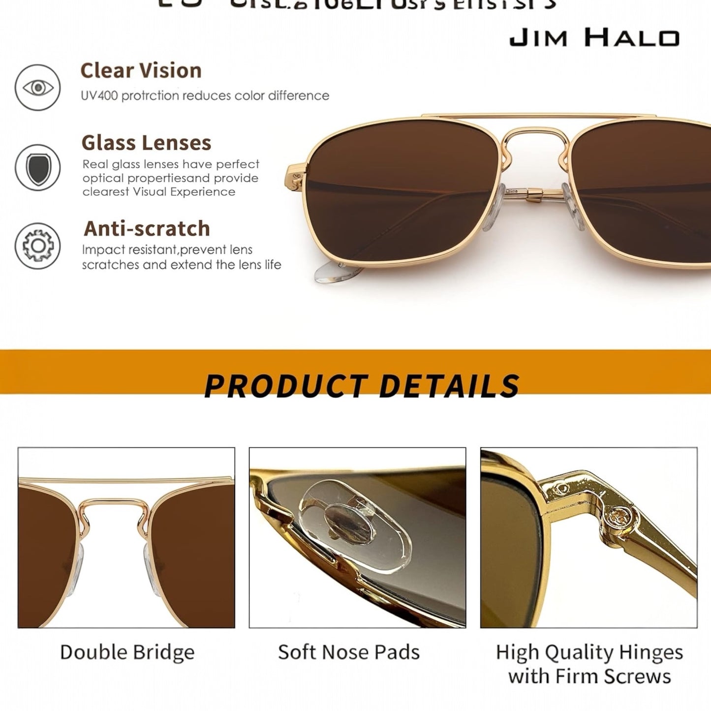 Premium Retro Square Sunglasses – Flat Metal Frame with Glass Lenses for Men & Women