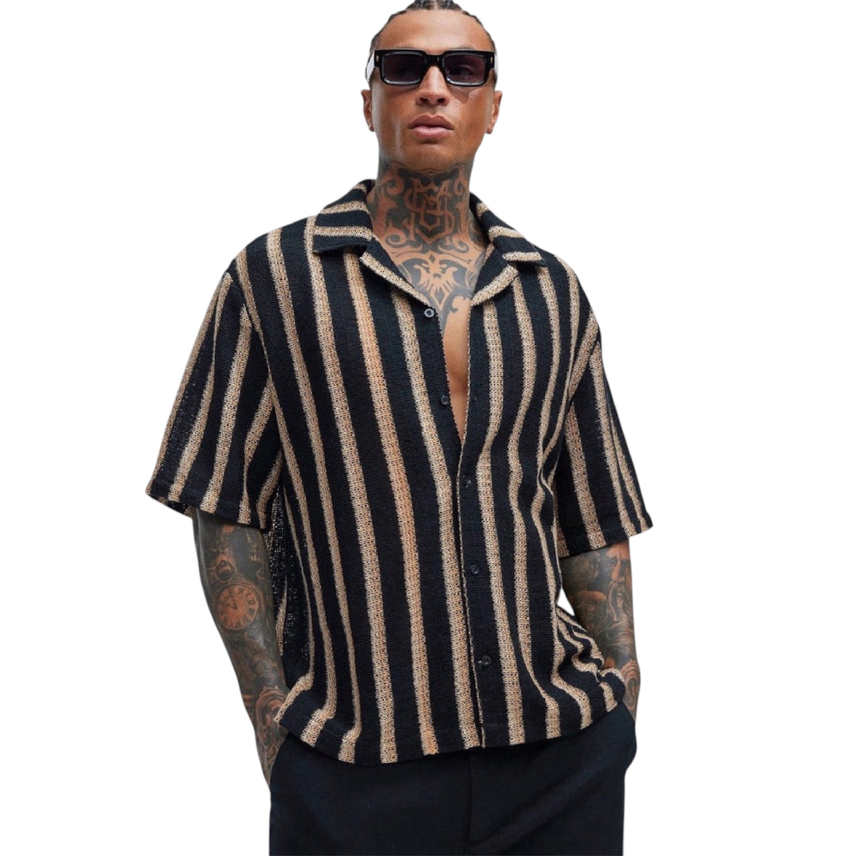 Peyton Textured Shirt Black Combo