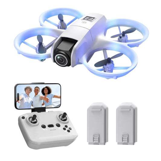 Mini Drone for Kids with 1080P Adjustable Camera, Optical Flow Hover, Gesture Control & Trajectory Flight, 3 Speed Modes, Altitude Hold, 360° Flips, Indoor RC Toy Drone for Boys & Girls 6–12
