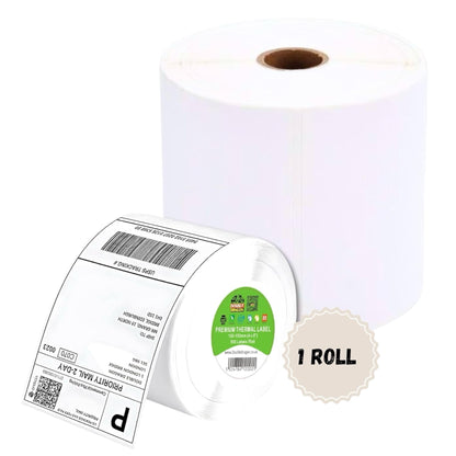 100 x 150 mm (4" x 6") Premium Coated Self-Adhesive Direct Thermal Labels – Compatible with Zebra, MUNBYN and More [1 Roll – 500 Labels]