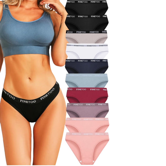 Pack of 10 Cotton Briefs for Women – Breathable, Soft, Sports Underwear Multipack (S–XL)
