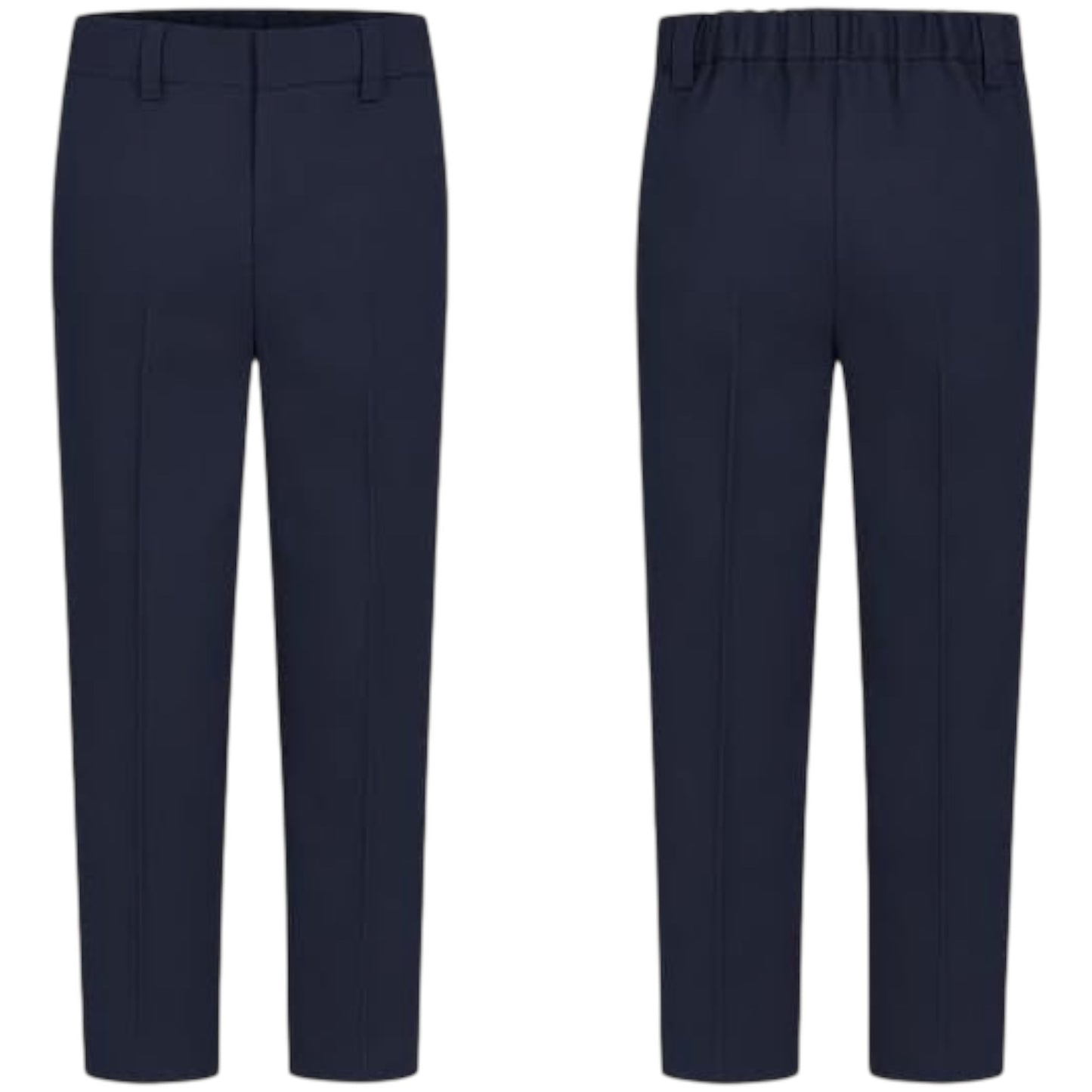 Boys’ School Trousers with Adjustable Waist – Classic Fit, Easy Care (Ages 3–16)