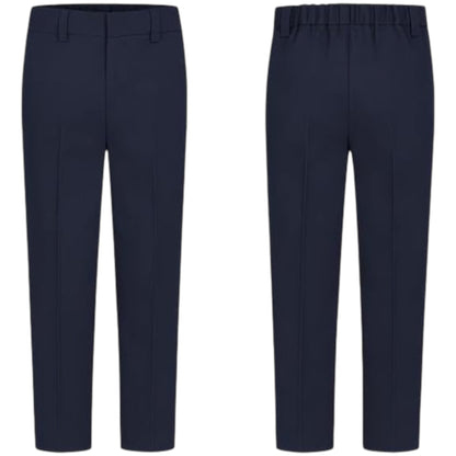 Boys’ School Trousers with Adjustable Waist – Classic Fit, Easy Care (Ages 3–16)