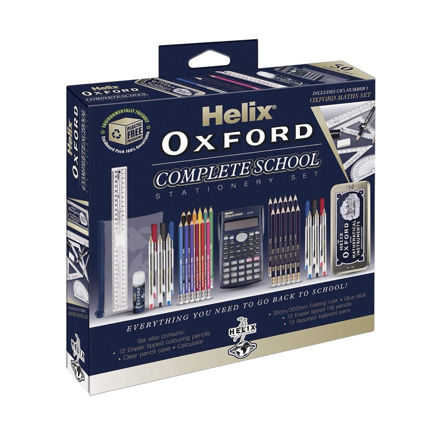 Oxford Complete Back to School Stationery Set - Comprehensive  Oxford School Supplies Set Including Maths Set, Pens, Ruler, Scientific Calculator & More - Ideal for High School or College