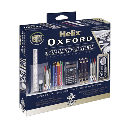 Oxford Complete Back to School Stationery Set - Comprehensive  Oxford School Supplies Set Including Maths Set, Pens, Ruler, Scientific Calculator & More - Ideal for High School or College