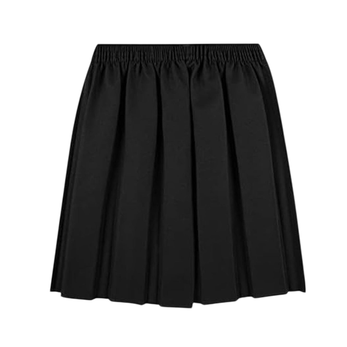 Girls’ Box Pleated School Uniform Skirt – Elasticated Waist – Ages 2–16 Years