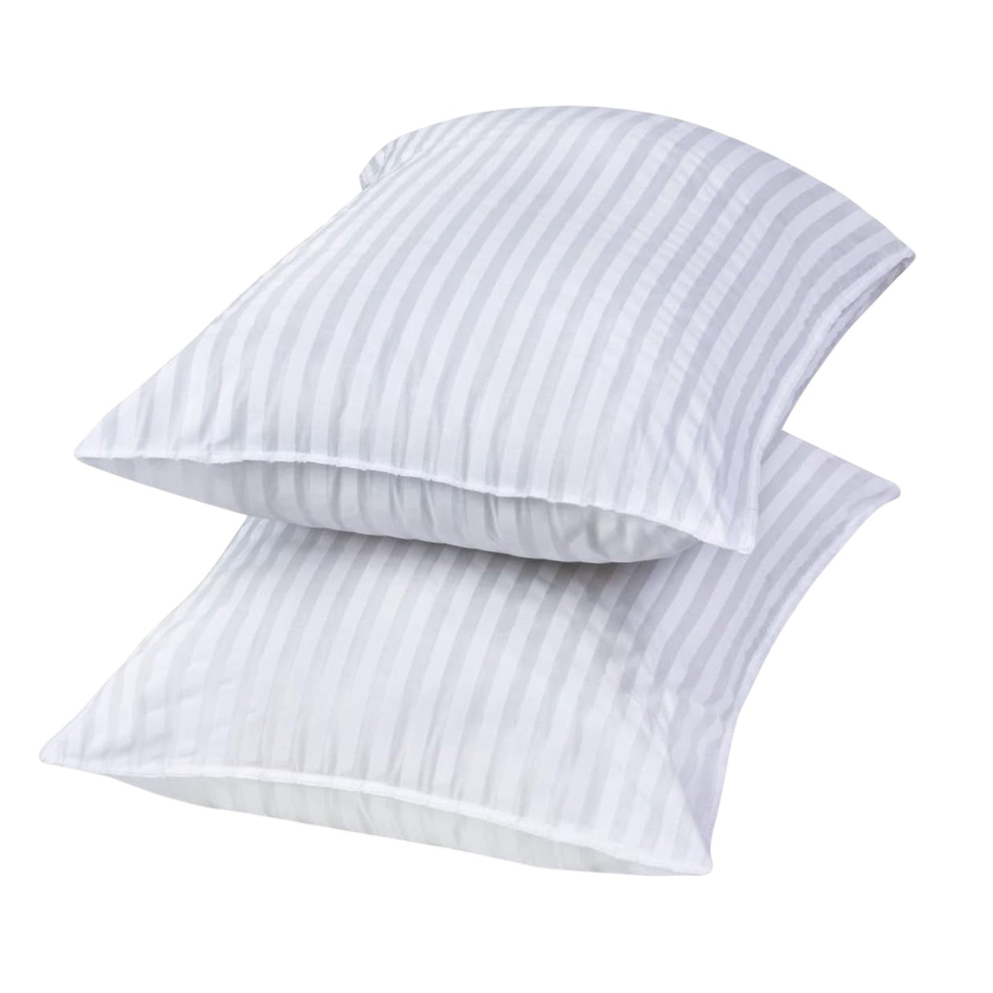 Hotel Quality Pack of 4 Egyptian Stripe Luxury Soft Pillows – Hollowfibre Filled