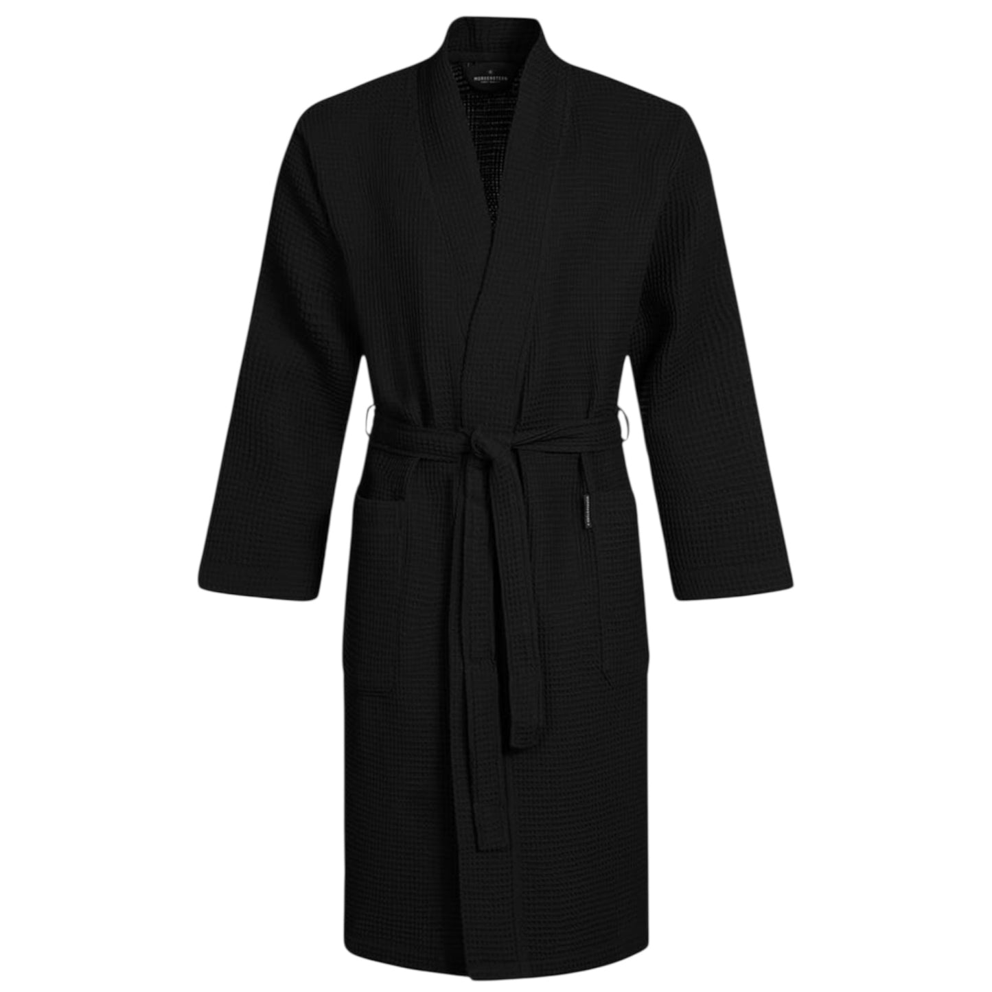 Men's Waffle Dressing Gown – 100% Cotton Lightweight Kimono Bathrobe
