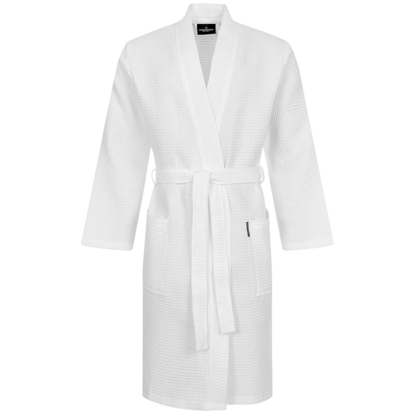 Men's Waffle Dressing Gown – 100% Cotton Lightweight Kimono Bathrobe