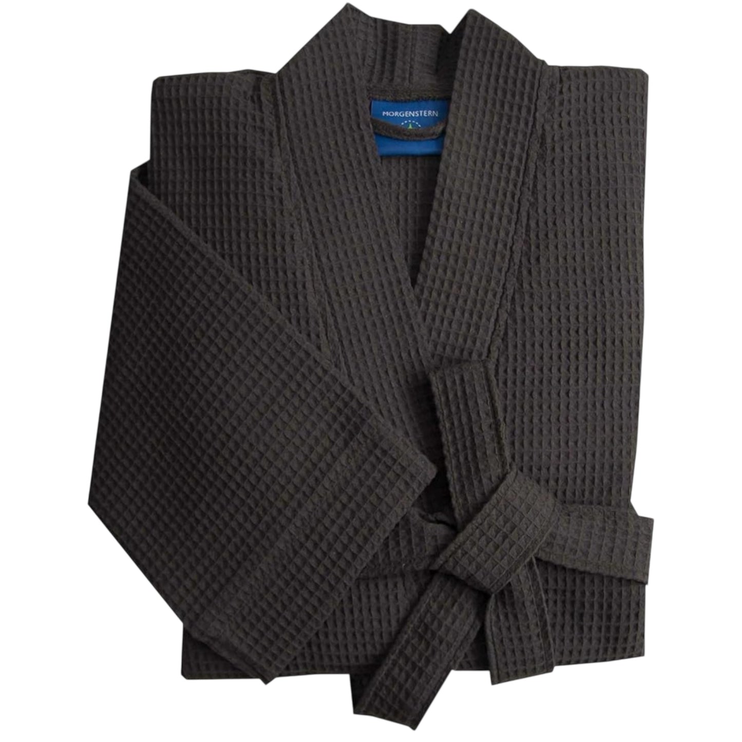 Men's Waffle Dressing Gown – 100% Cotton Lightweight Kimono Bathrobe