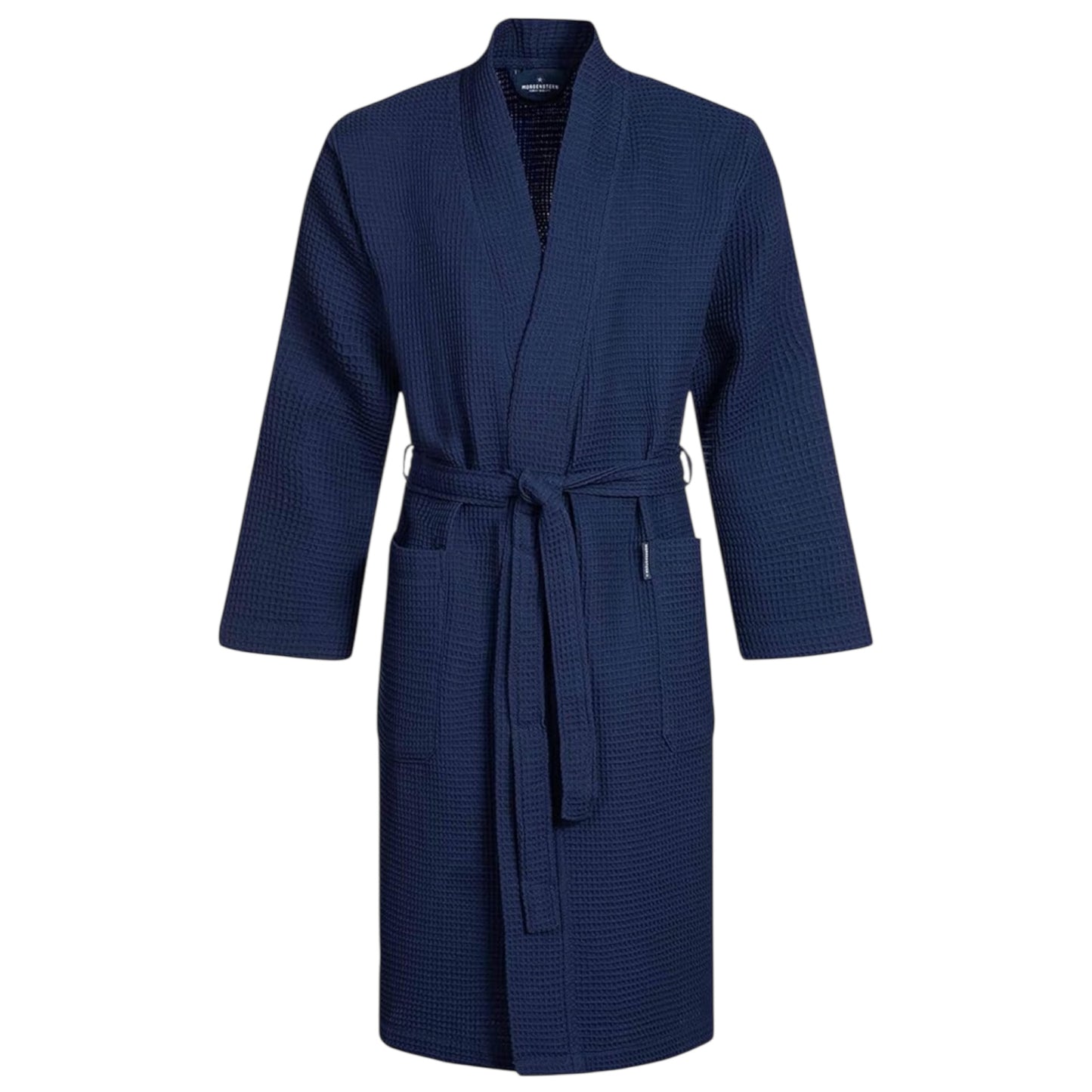 Men's Waffle Dressing Gown – 100% Cotton Lightweight Kimono Bathrobe