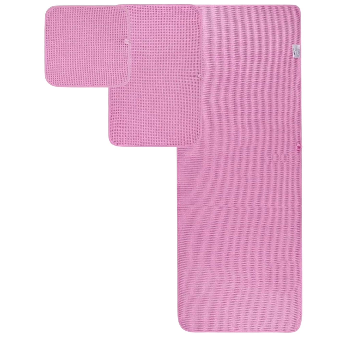 Microfibre Oversize, 76 X 152 Cm, Quick Dry Lint Free Bath Towel Set, 6 Piece (White, Waffle Weave)