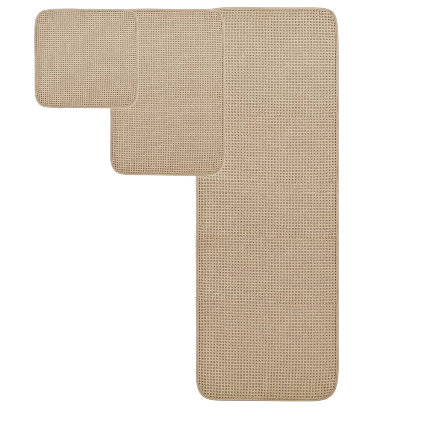 Microfibre Oversize, 76 X 152 Cm, Quick Dry Lint Free Bath Towel Set, 6 Piece (White, Waffle Weave)
