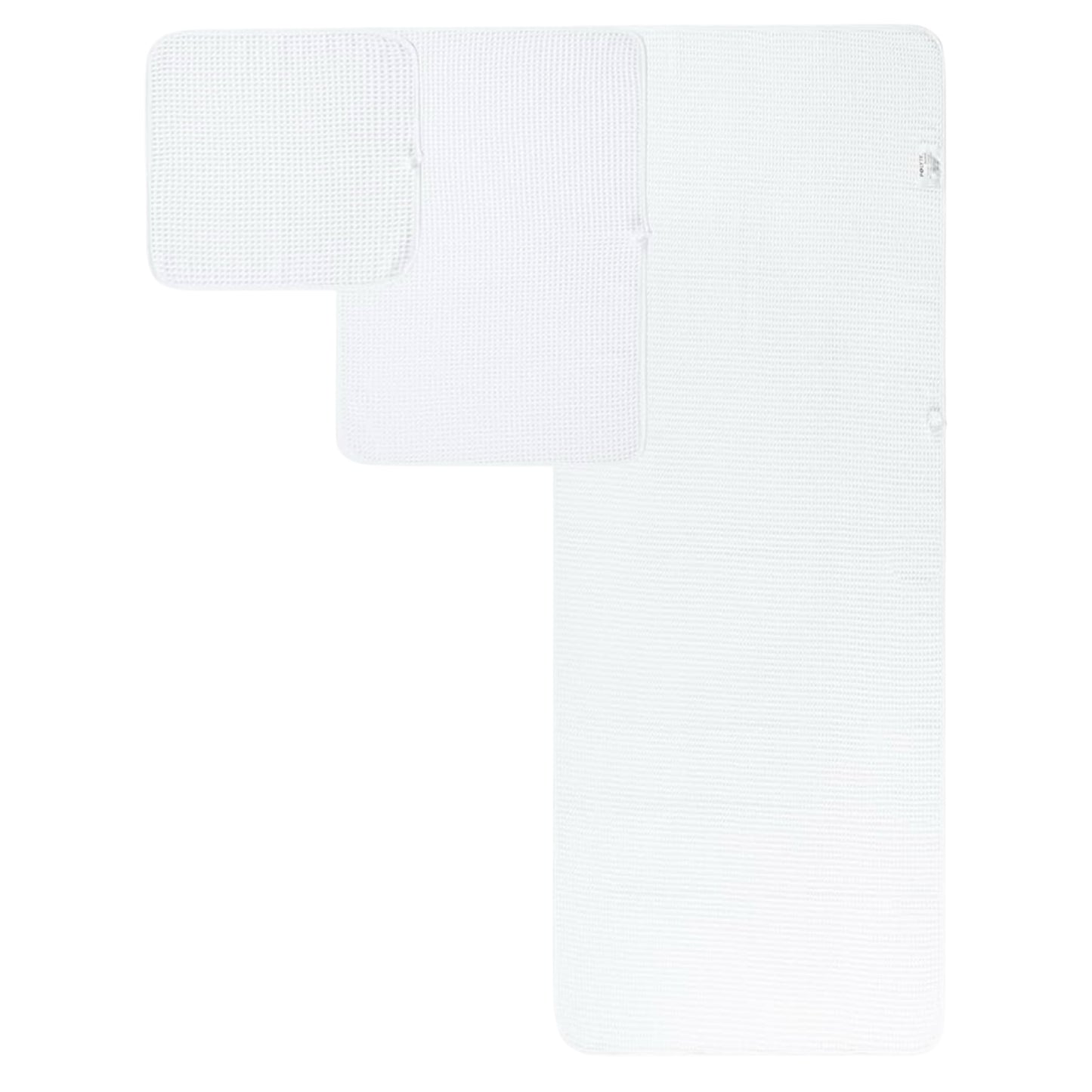 Microfibre Oversize, 76 X 152 Cm, Quick Dry Lint Free Bath Towel Set, 6 Piece (White, Waffle Weave)