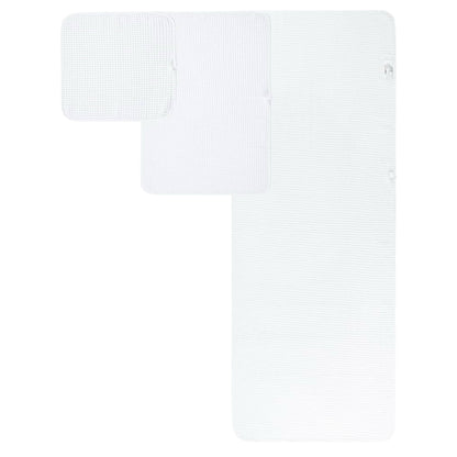 Microfibre Oversize, 76 X 152 Cm, Quick Dry Lint Free Bath Towel Set, 6 Piece (White, Waffle Weave)